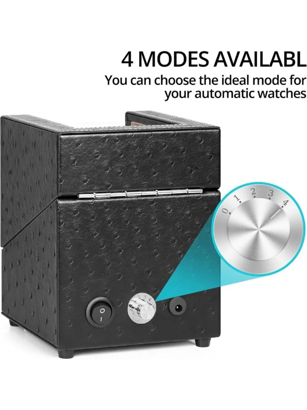 Automatic Watch Winder with Quiet Motor, 4 Rotation Modes, Plush Pillow Fit for